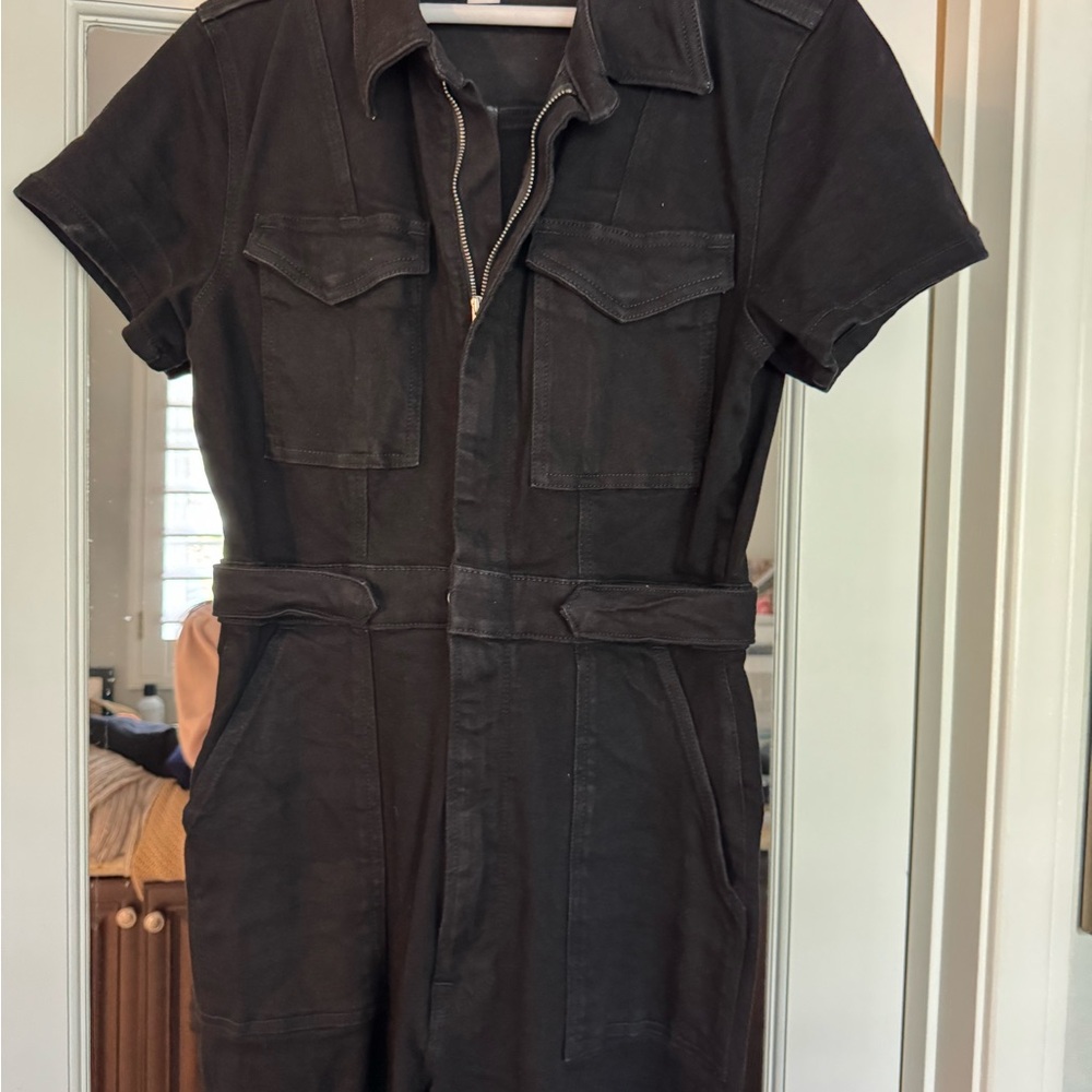 Black Short Sleeve Jumpsuit
